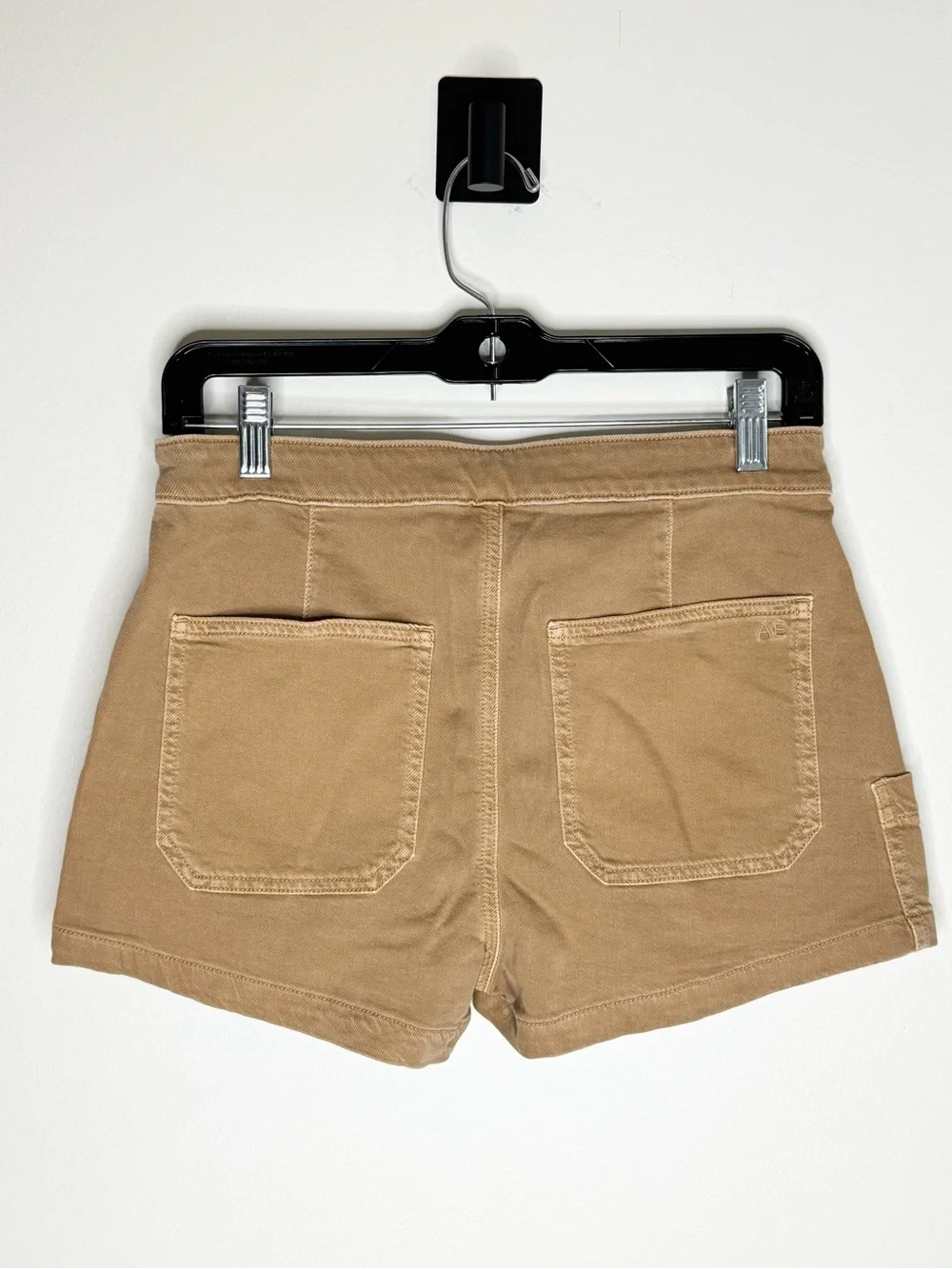 American Eagle Women's High-Rise Utility Shorts in Tan